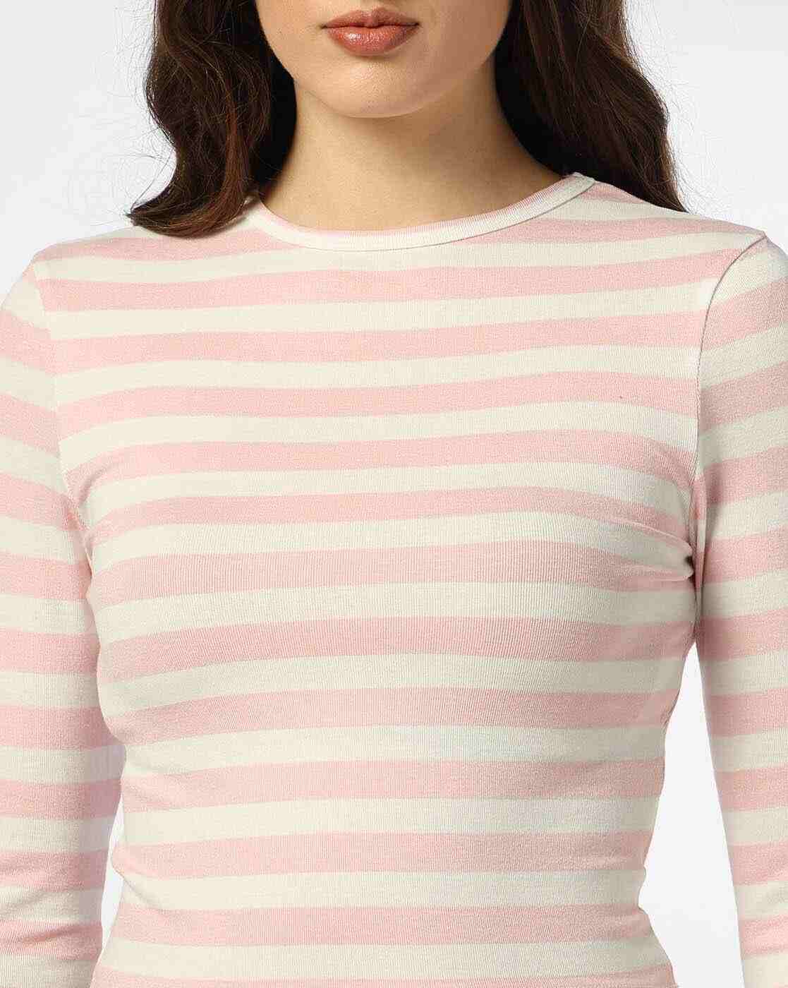Teamspirit | Women Striped Fitted Top|3