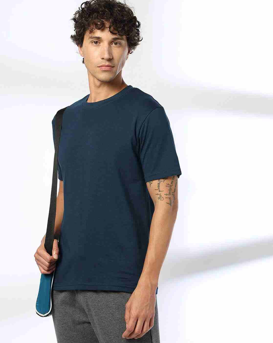 Men Regular Fit Crew-Neck T-Shirt