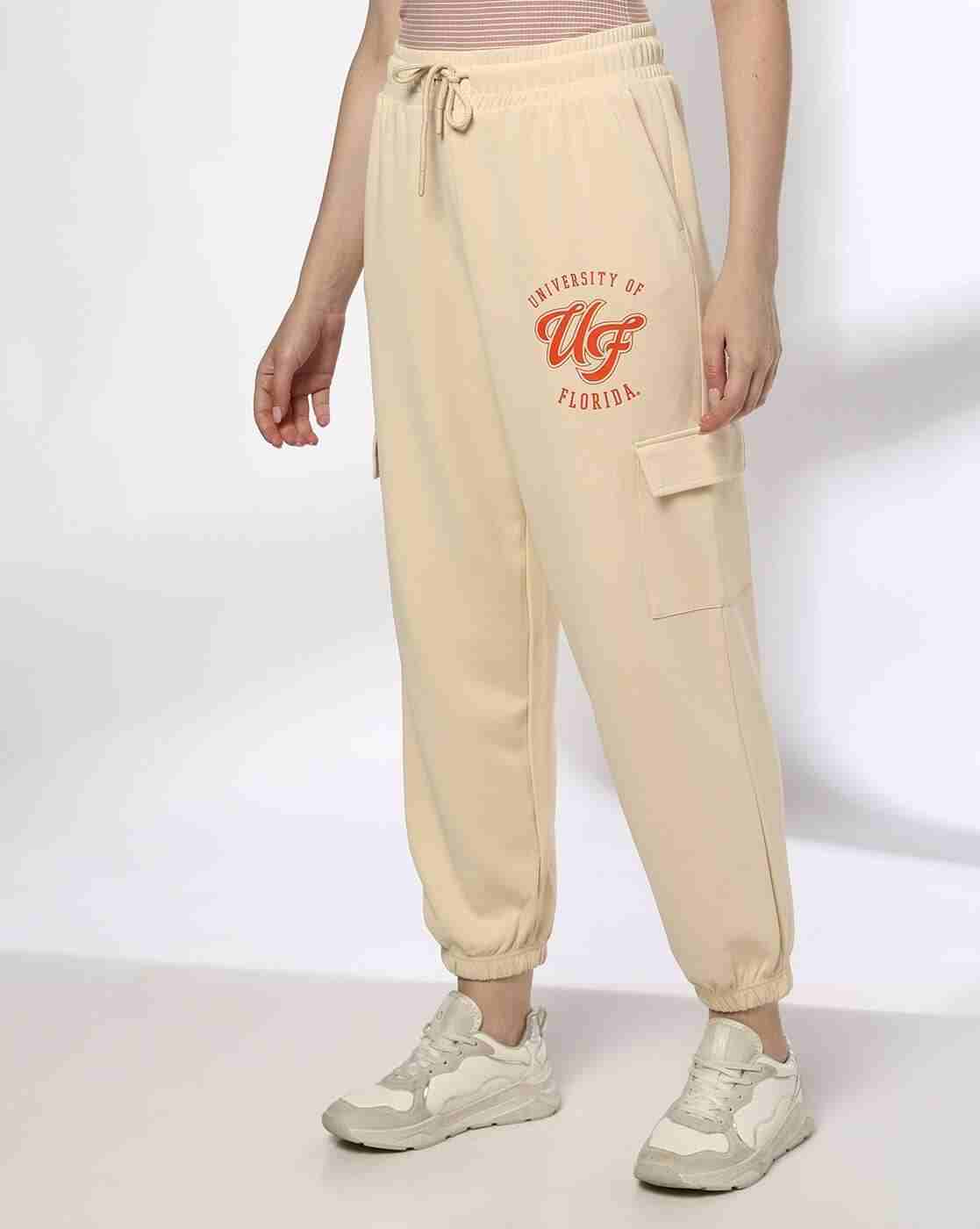 Teamspirit | Women Typographic Print Relaxed Fit Cargo Joggers|1