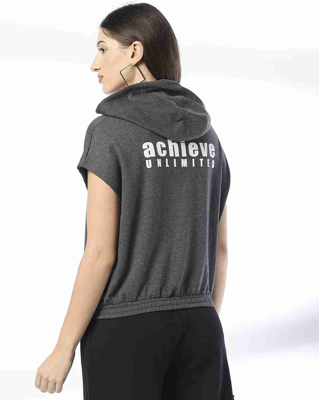Teamspirit | Women Typographic Print Relaxed Fit Hooded Top|0
