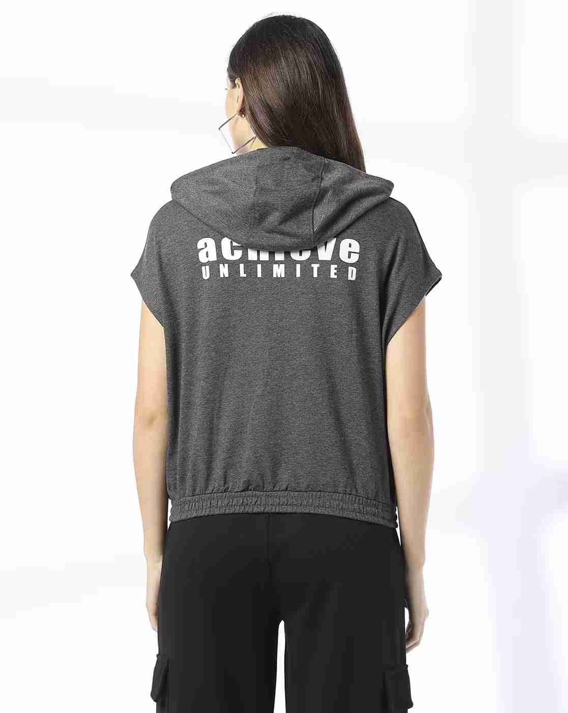 Teamspirit | Women Typographic Print Relaxed Fit Hooded Top|2