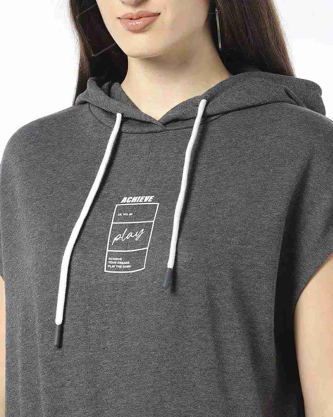 Teamspirit | Women Typographic Print Relaxed Fit Hooded Top|4