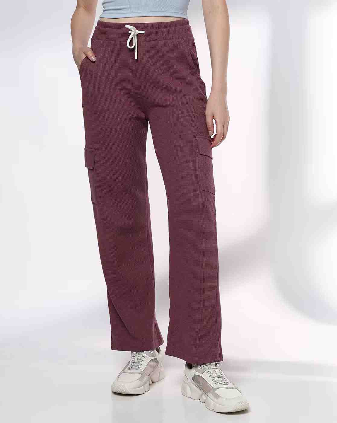 Teamspirit | Women Waffle-Knit Straight Track Pants|0