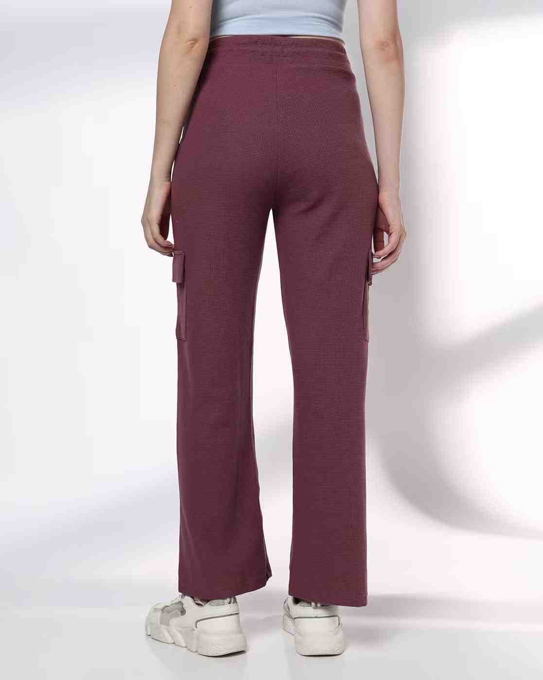 Teamspirit | Women Waffle-Knit Straight Track Pants|2