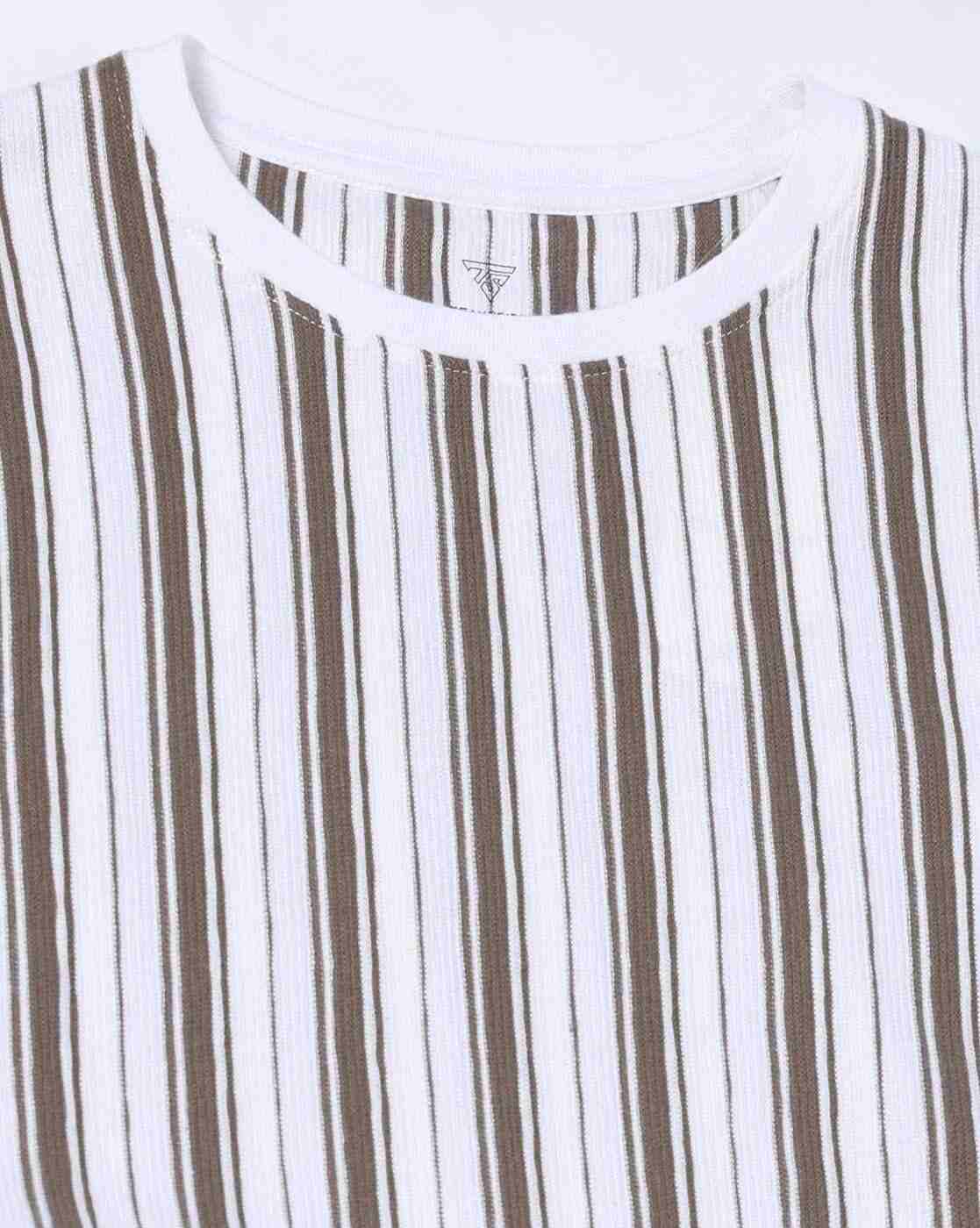 Teamspirit | Men Striped Regular Fit Crew-Neck T-Shirt|4