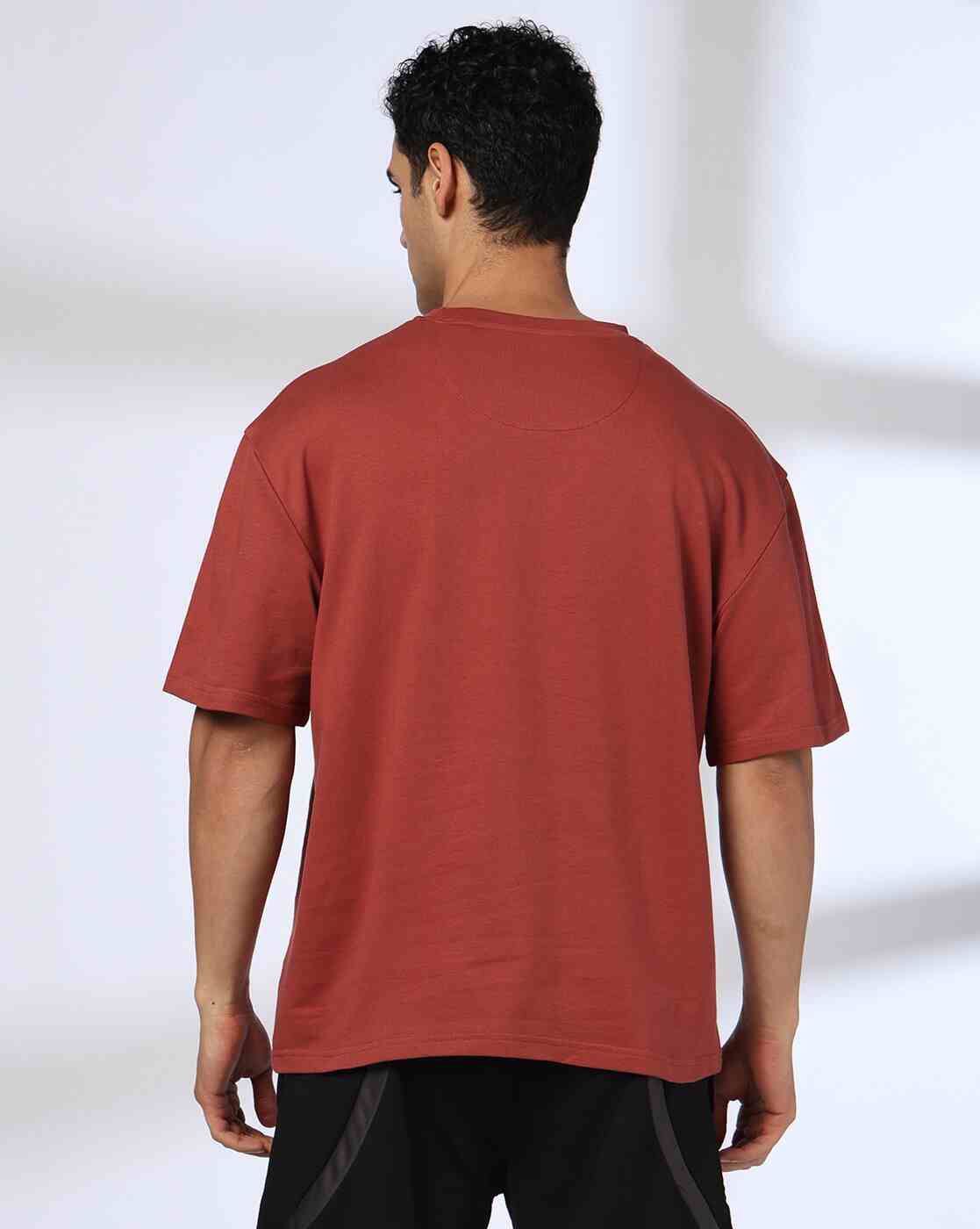 Teamspirit | Men Embossed Boxy Fit Cotton Crew-Neck T-Shirt|2