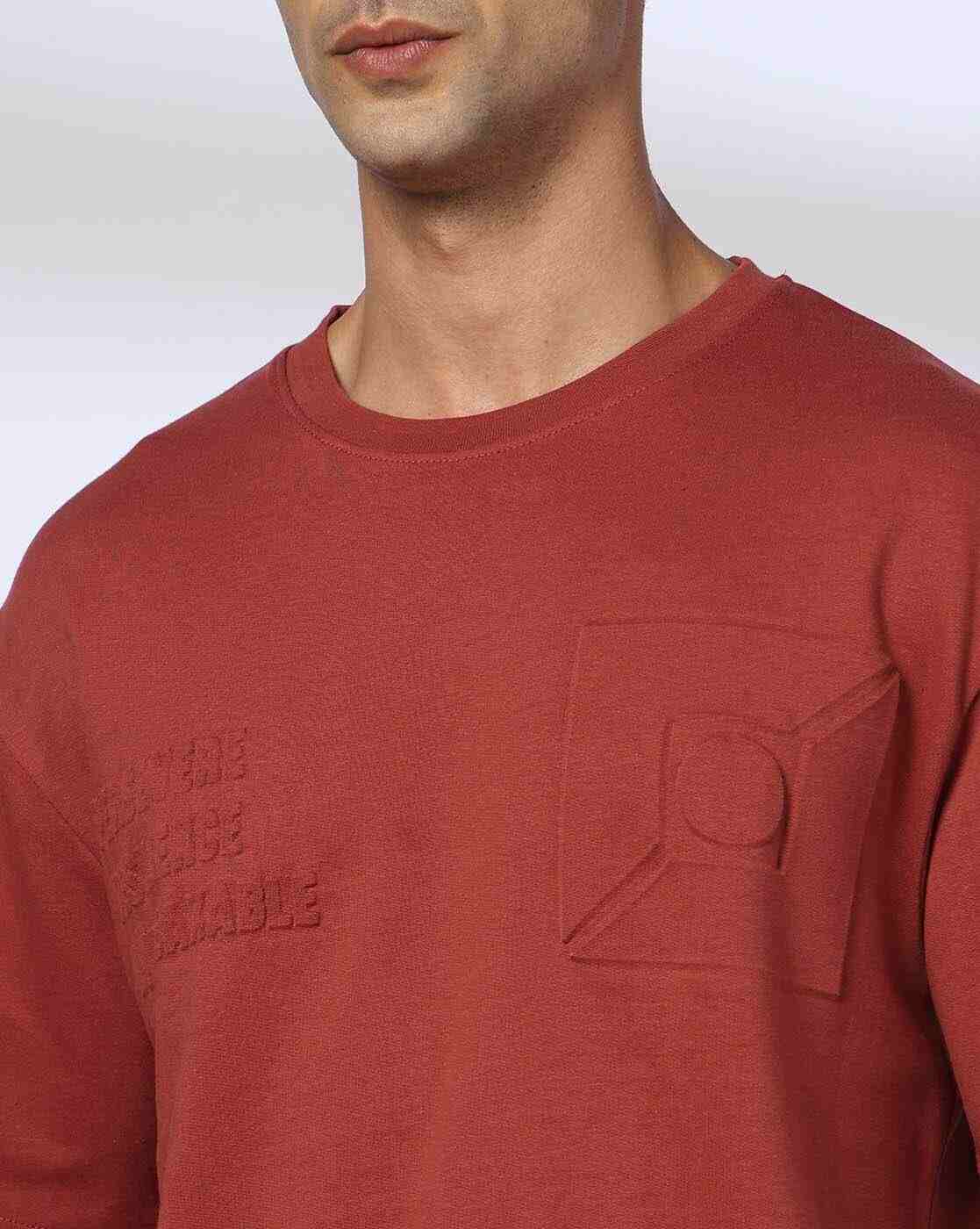Teamspirit | Men Embossed Boxy Fit Cotton Crew-Neck T-Shirt|3