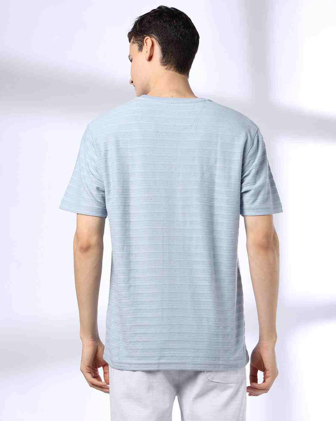 Teamspirit | Men Striped Boxy Fit Crew-Neck T-Shirt|2