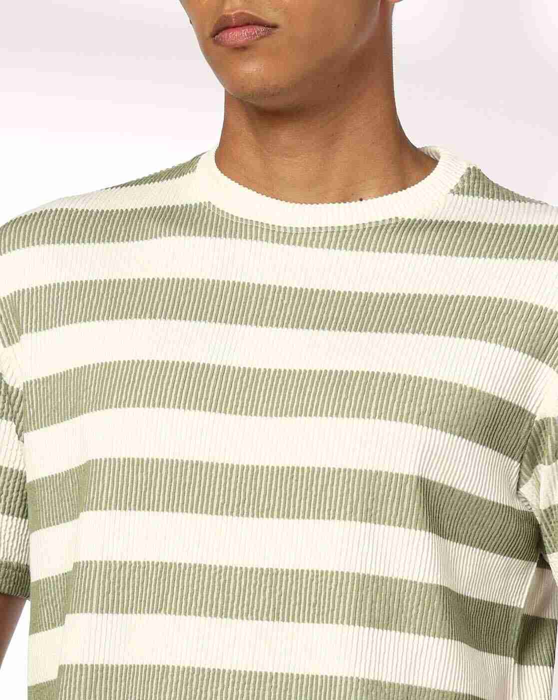 Teamspirit | Men Striped Regular Fit Crew-Neck T-shirt|4