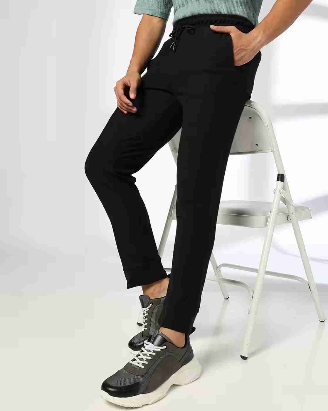 Men Regular Fit Track Pants with Drawstring