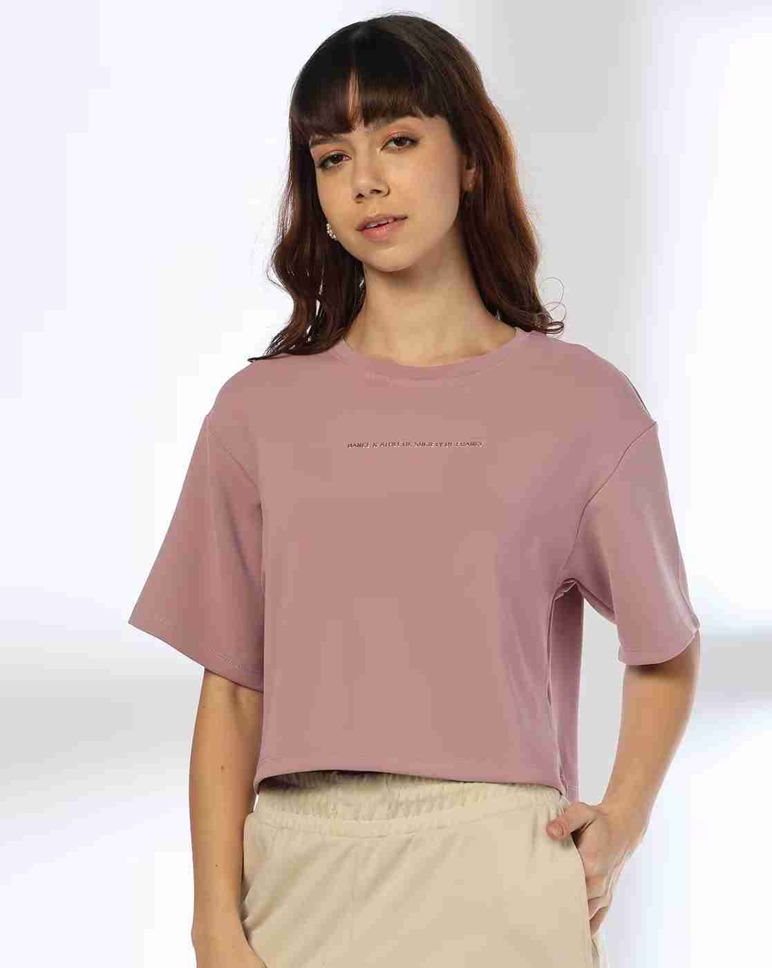 Teamspirit | Women Typographic Print Boxy Fit Top|0