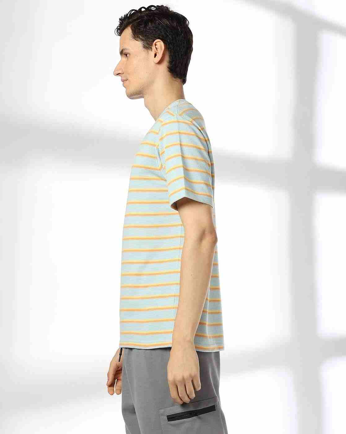 Teamspirit | Men Striped Regular Fit Crew-Neck T-Shirt|1