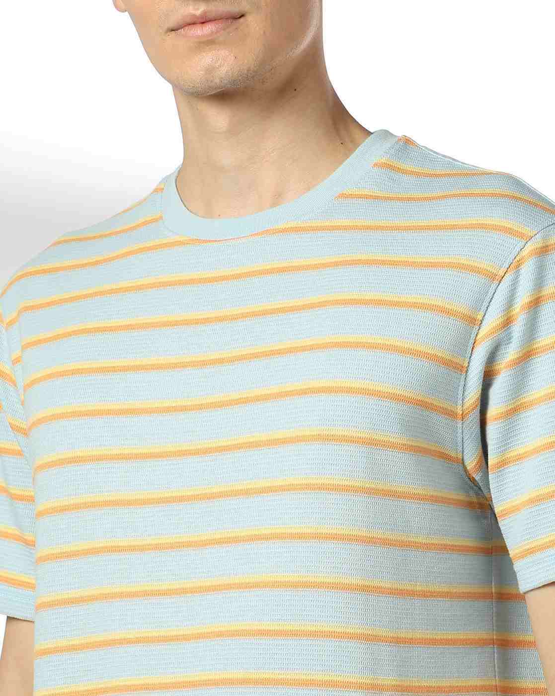 Teamspirit | Men Striped Regular Fit Crew-Neck T-Shirt|3