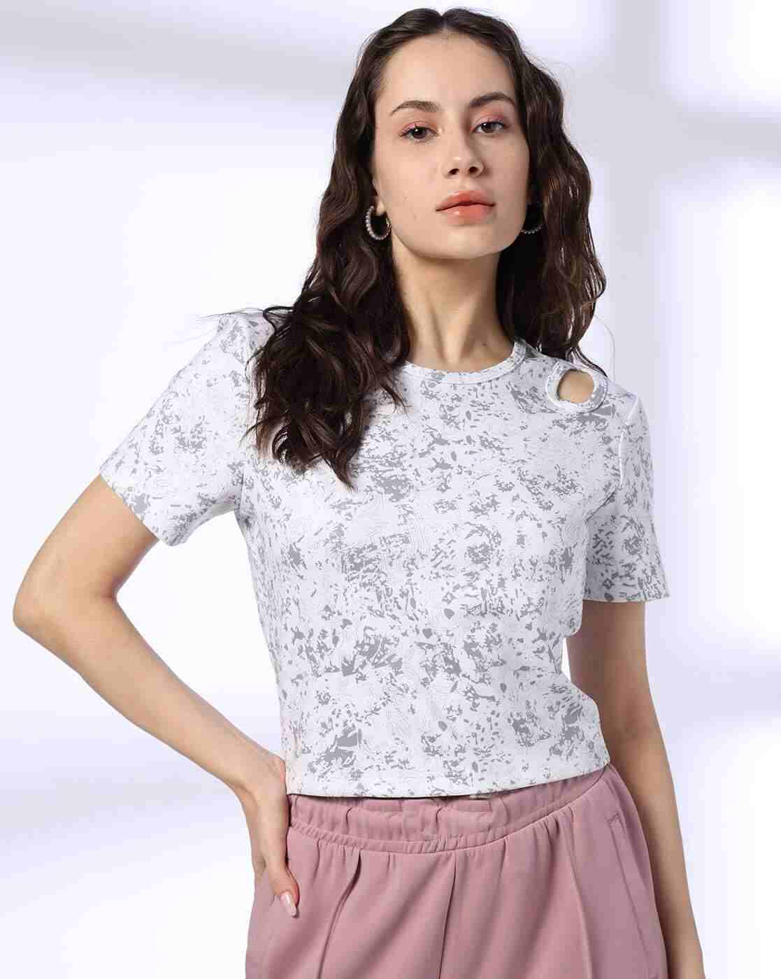 Teamspirit | Women All-Over Print Regular Fit Top with Cut-Out|0