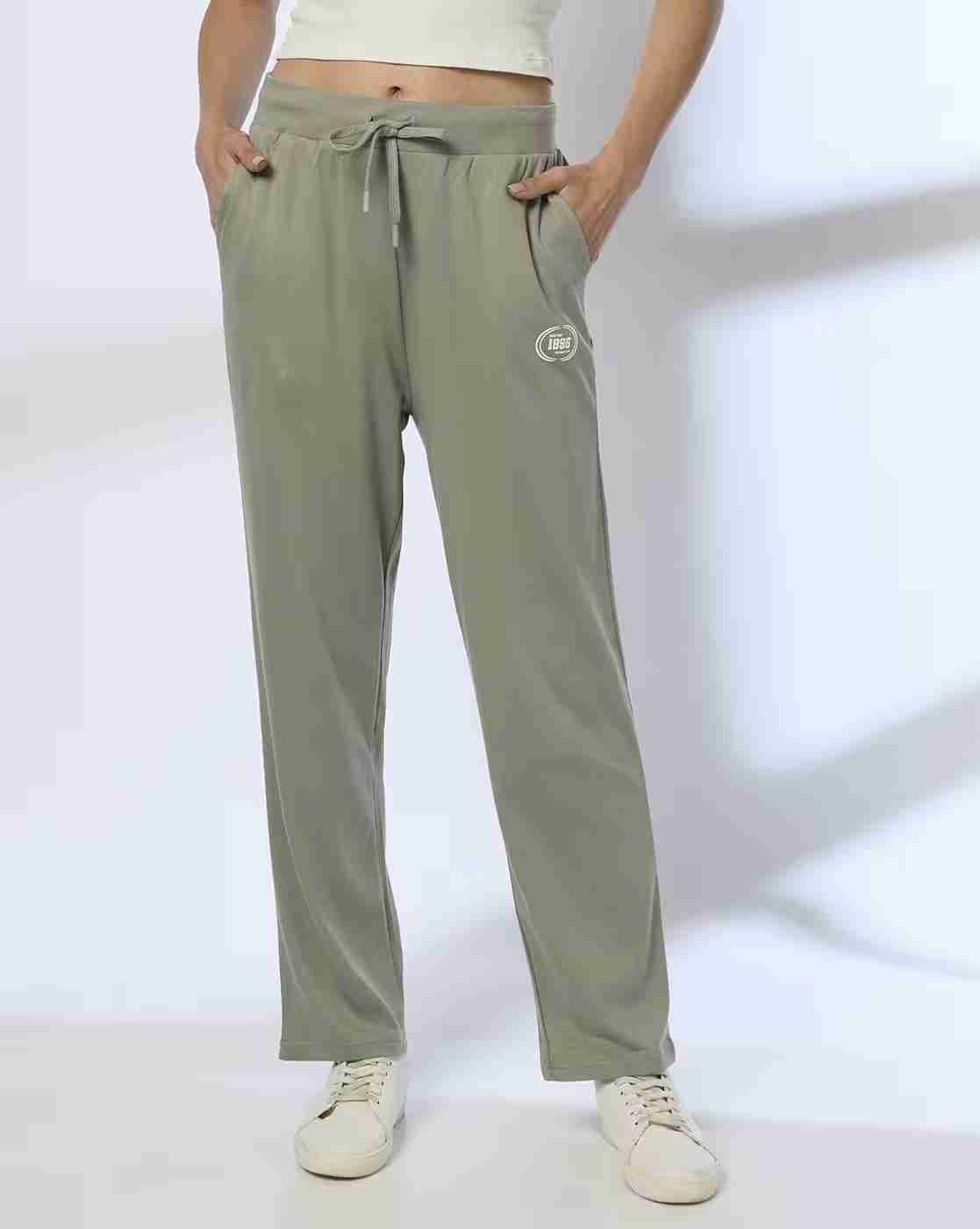 Women Straight Track Pants with Insert Pockets