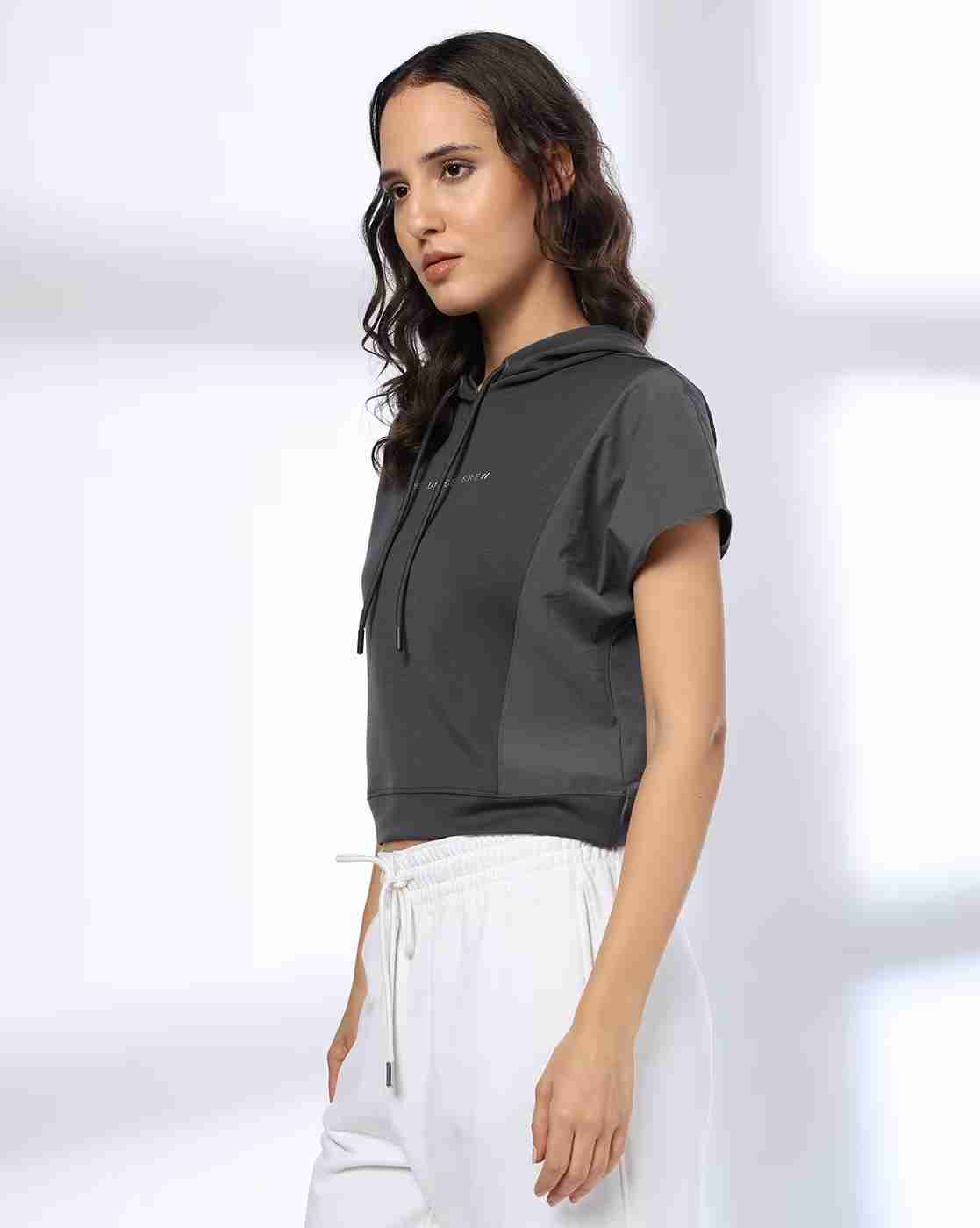 Teamspirit | Women Typographic Print Regular Fit Hooded Top|1