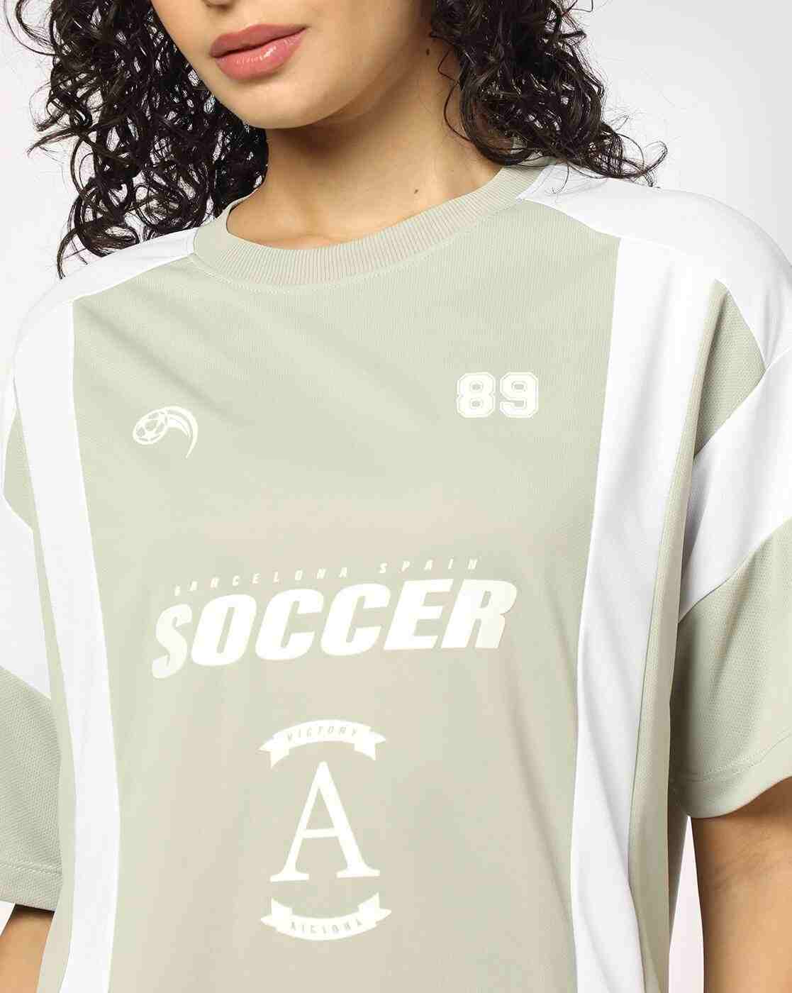 Teamspirit | Women Colourblock Oversized V-Neck T-Shirt|3