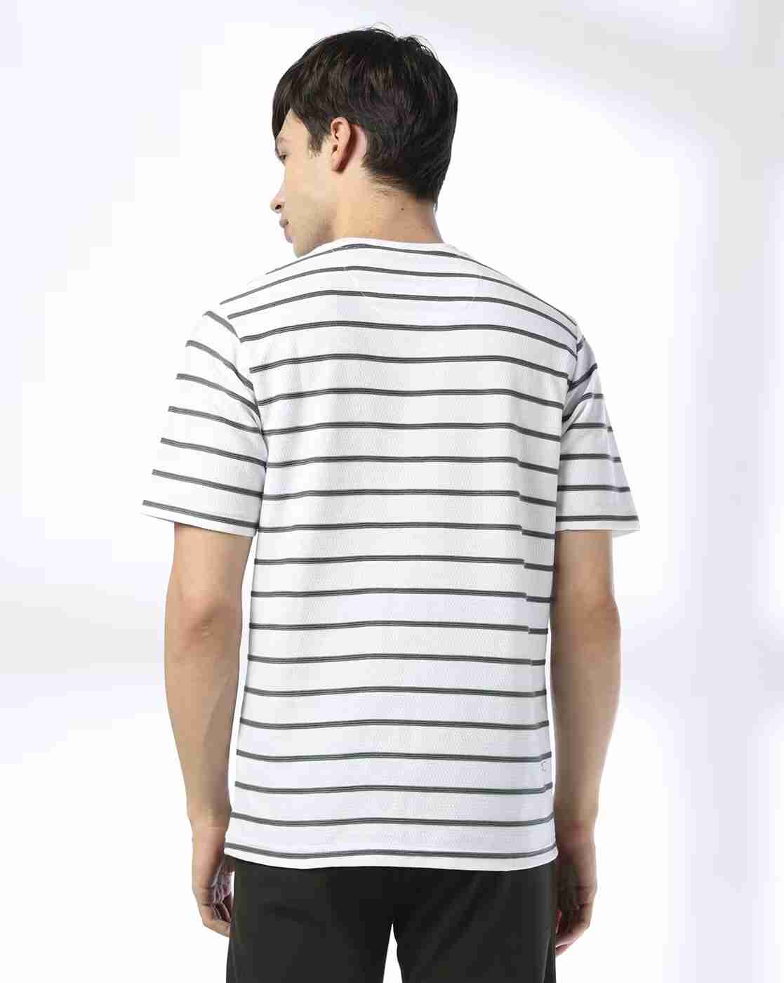 Teamspirit | Men Elevated Stripe Jacq Base Regular Fit Crew-Neck T-Shirt|2