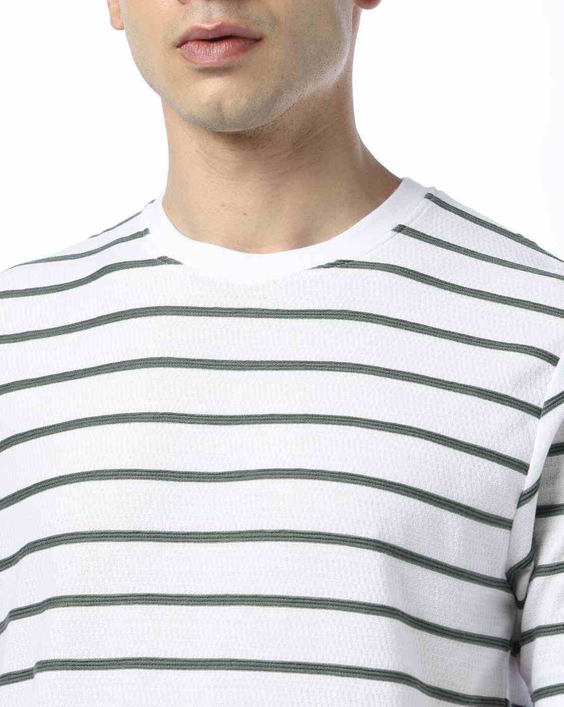 Teamspirit | Men Elevated Stripe Jacq Base Regular Fit Crew-Neck T-Shirt|3
