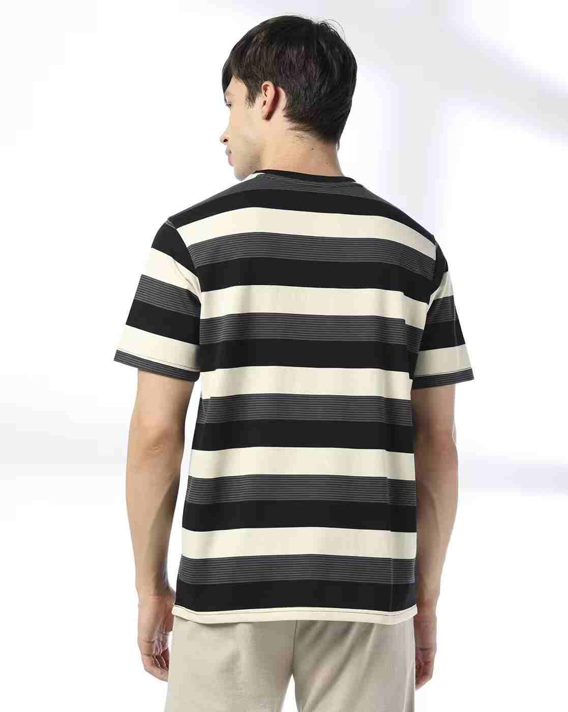 Teamspirit | Men Striped Regular Fit Crew-Neck T-Shirt|2