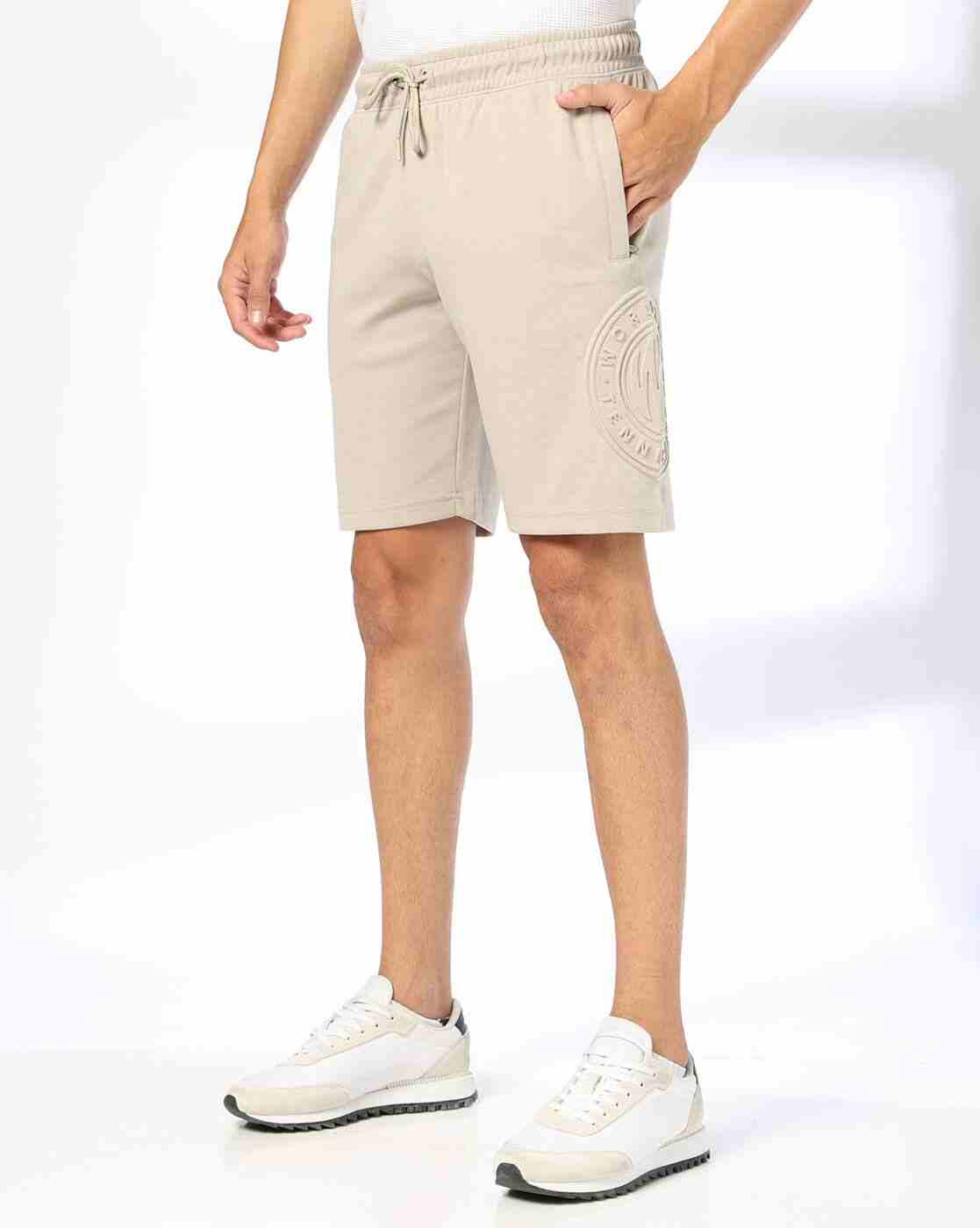 Men Embossed Print Regular Fit Shorts