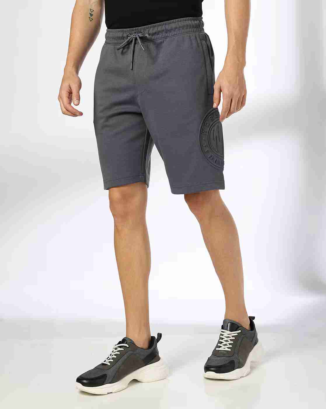 Teamspirit | Men Embossed Print Regular Fit Shorts|0