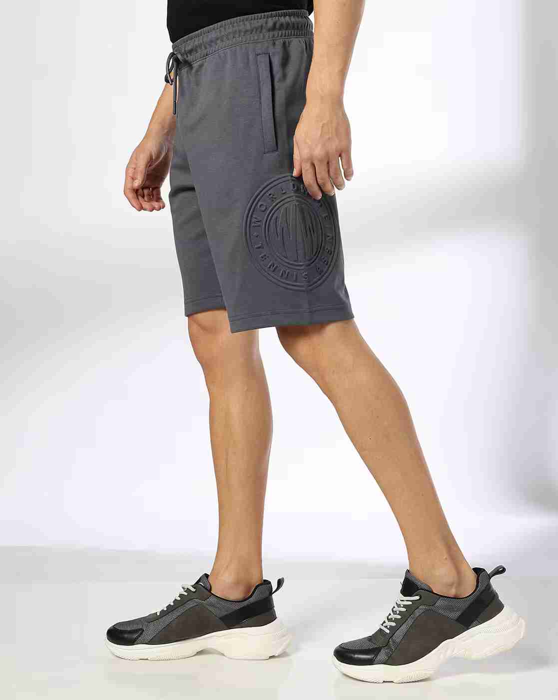 Teamspirit | Men Embossed Print Regular Fit Shorts|1