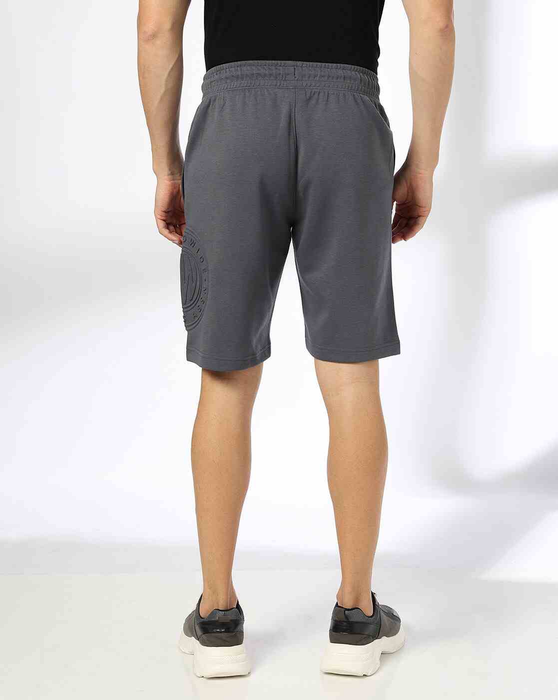 Teamspirit | Men Embossed Print Regular Fit Shorts|2