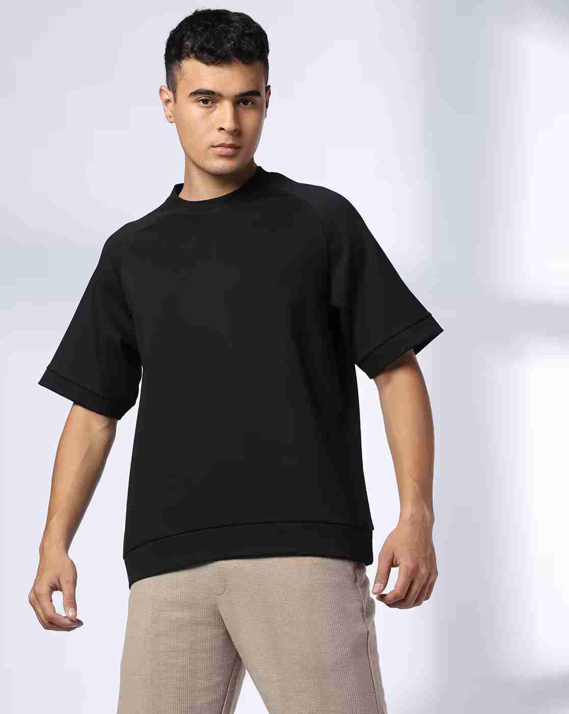 Men Boxy Fit Crew-Neck T-Shirt