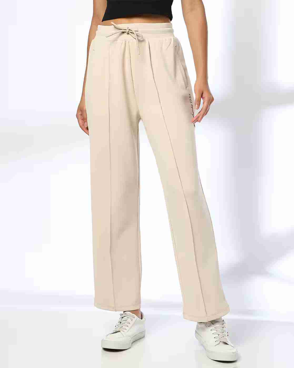 Women Pintuck Straight Track Pants