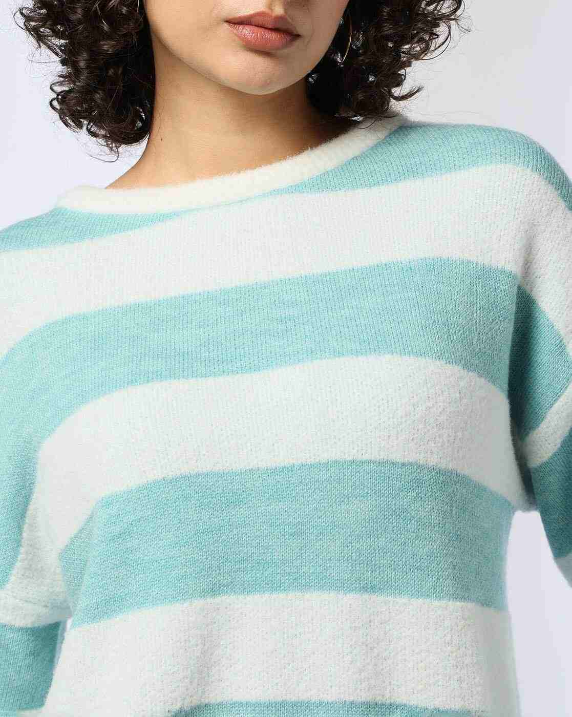 Teamspirit | Women Striped Round-Neck Sweater|3
