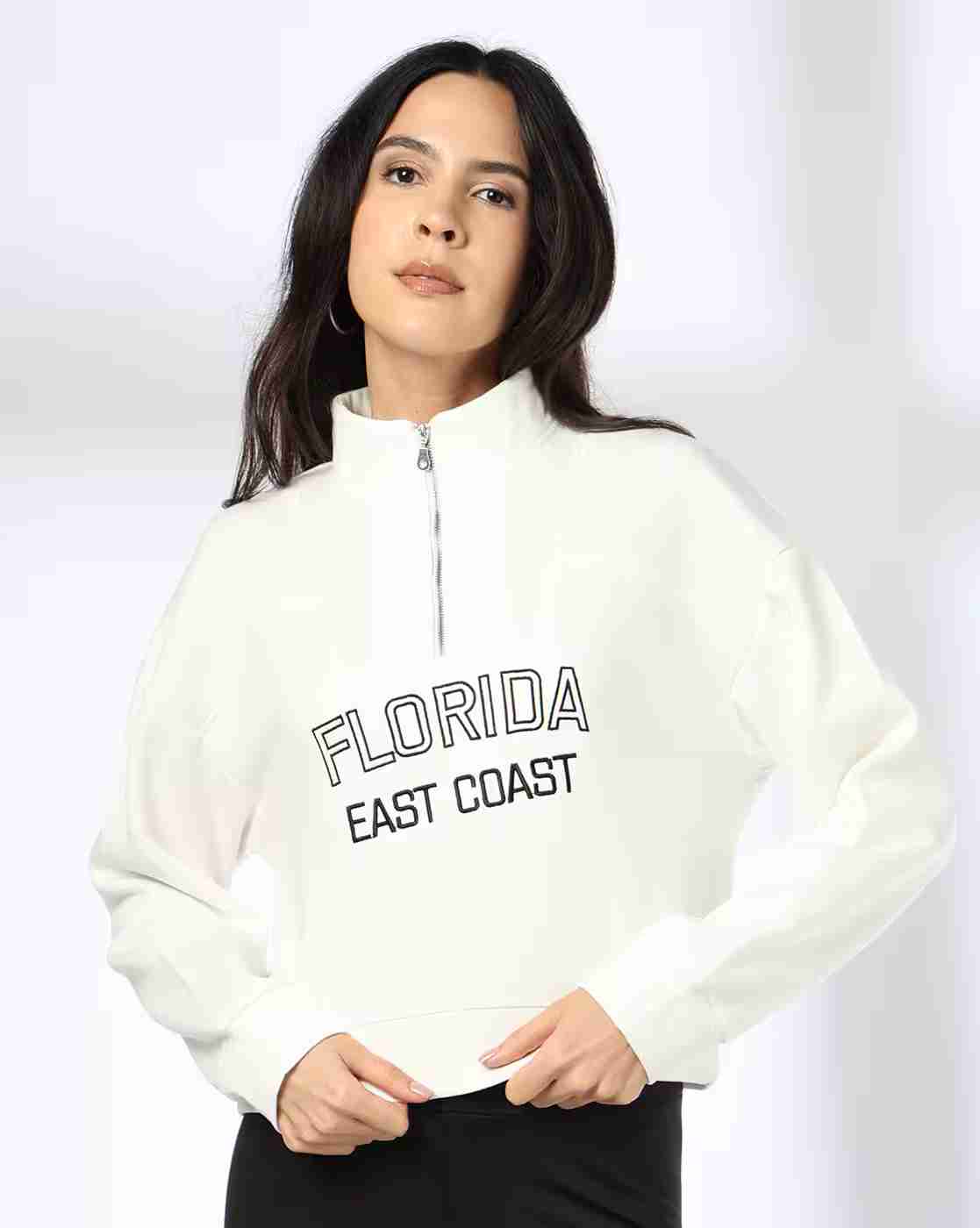 Women Typographic Print Regular Fit Sweatshirt