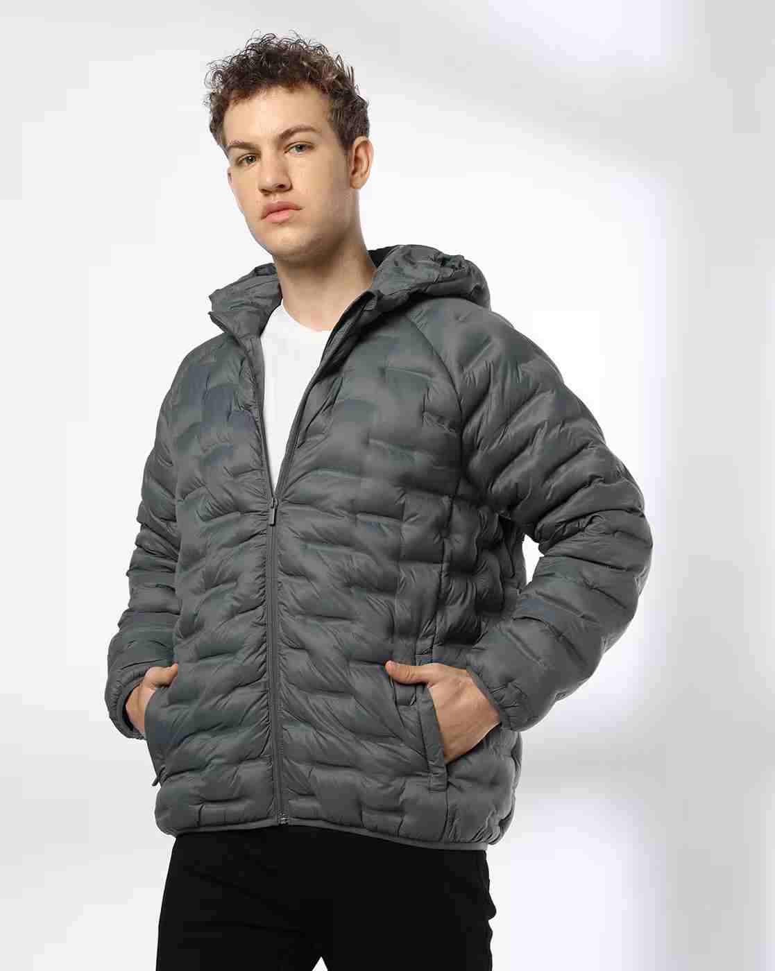 Teamspirit | Men Heat Seal Quilted Regular Fit Hooded Jacket|0
