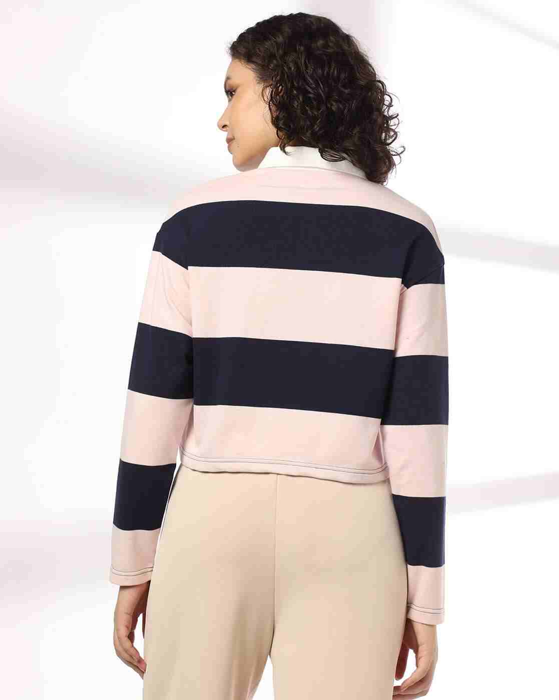 Teamspirit | Women Rugby Striped Boxy Fit Sweatshirt|2