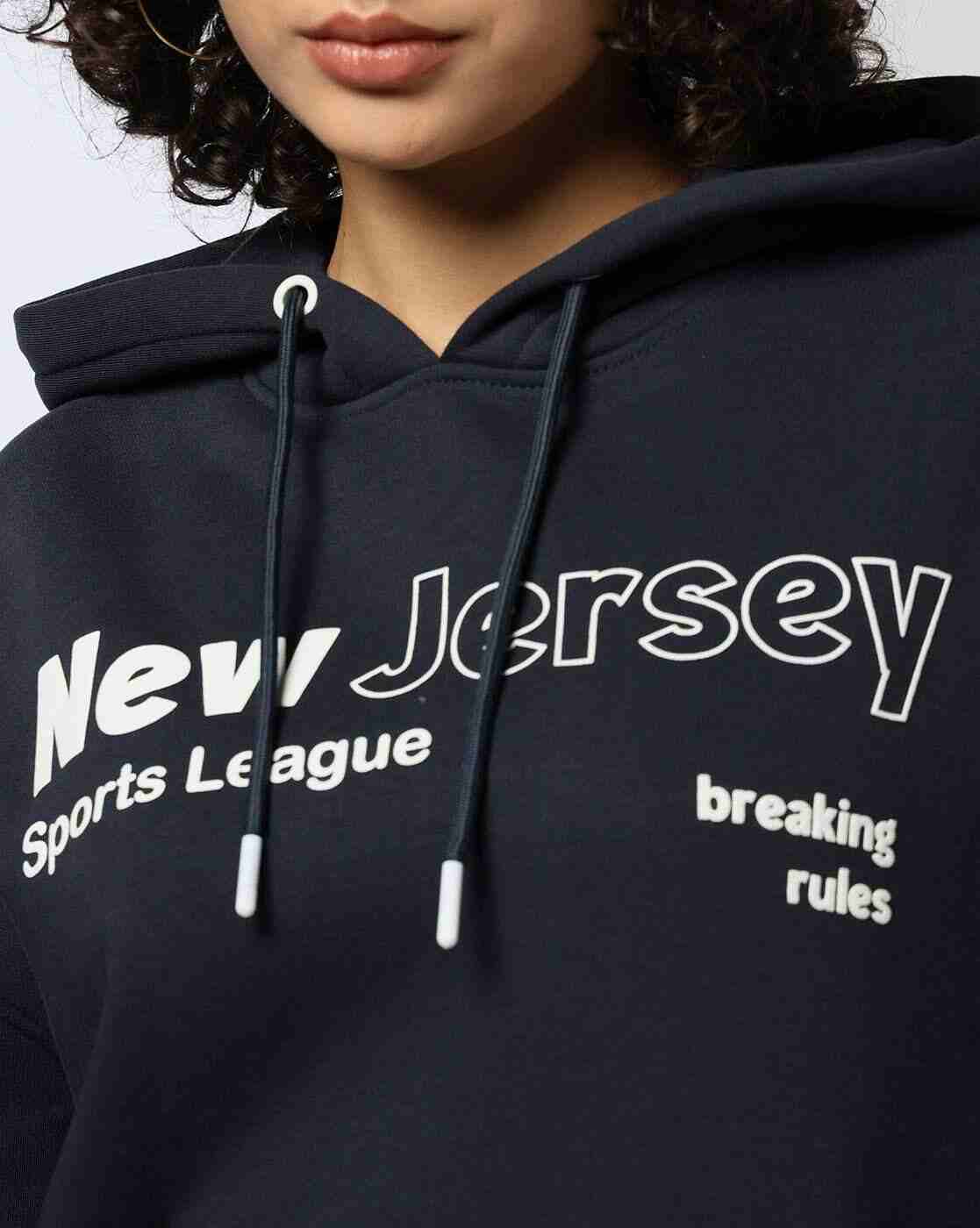 Teamspirit | Women Typographic Print Oversized Hoodie|4