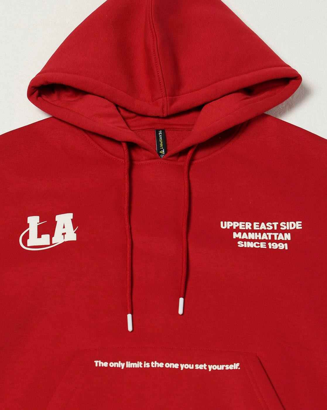 Teamspirit | Women Typographic Print Oversized Hoodie|5