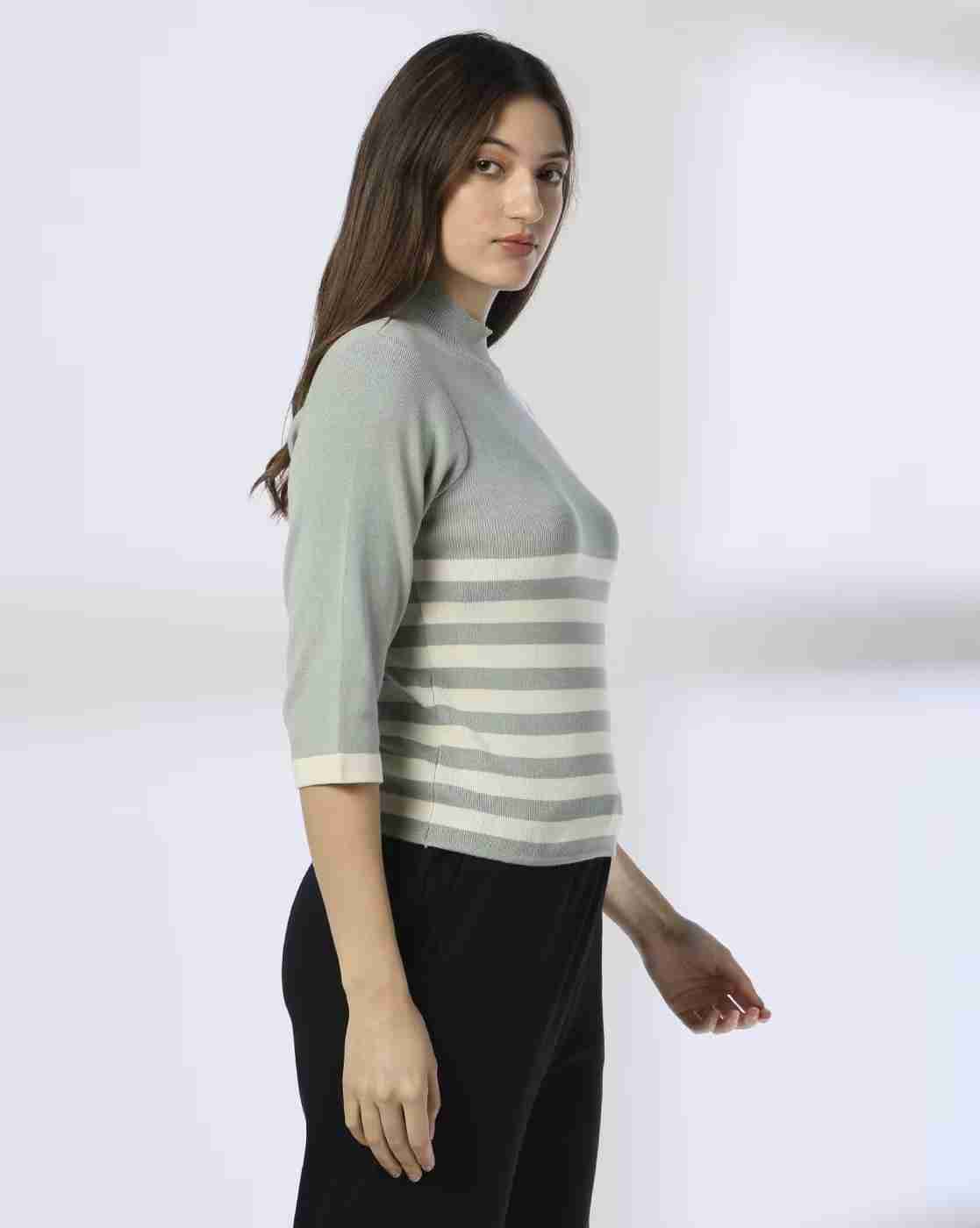 Teamspirit | Women Placement Striped Boxy Fit Pullover|1