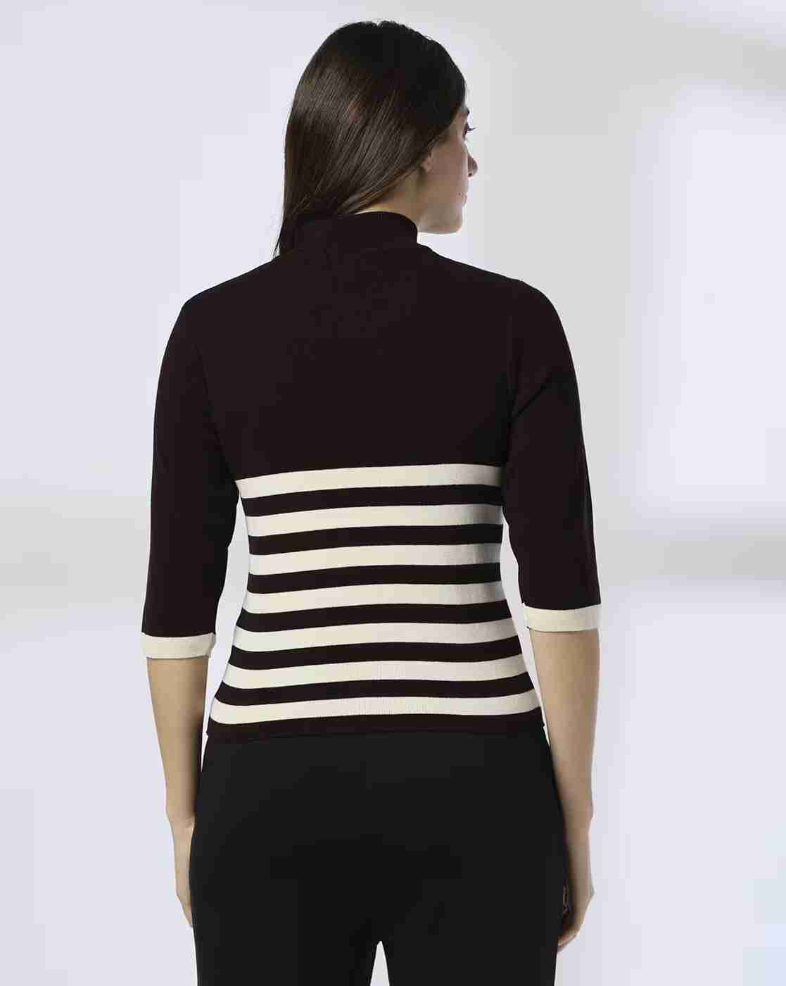 Teamspirit | Women Placement Striped Boxy Fit Pullover|2