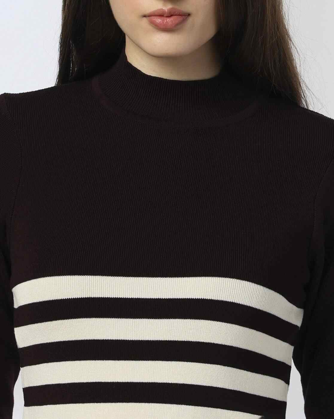 Teamspirit | Women Placement Striped Boxy Fit Pullover|3