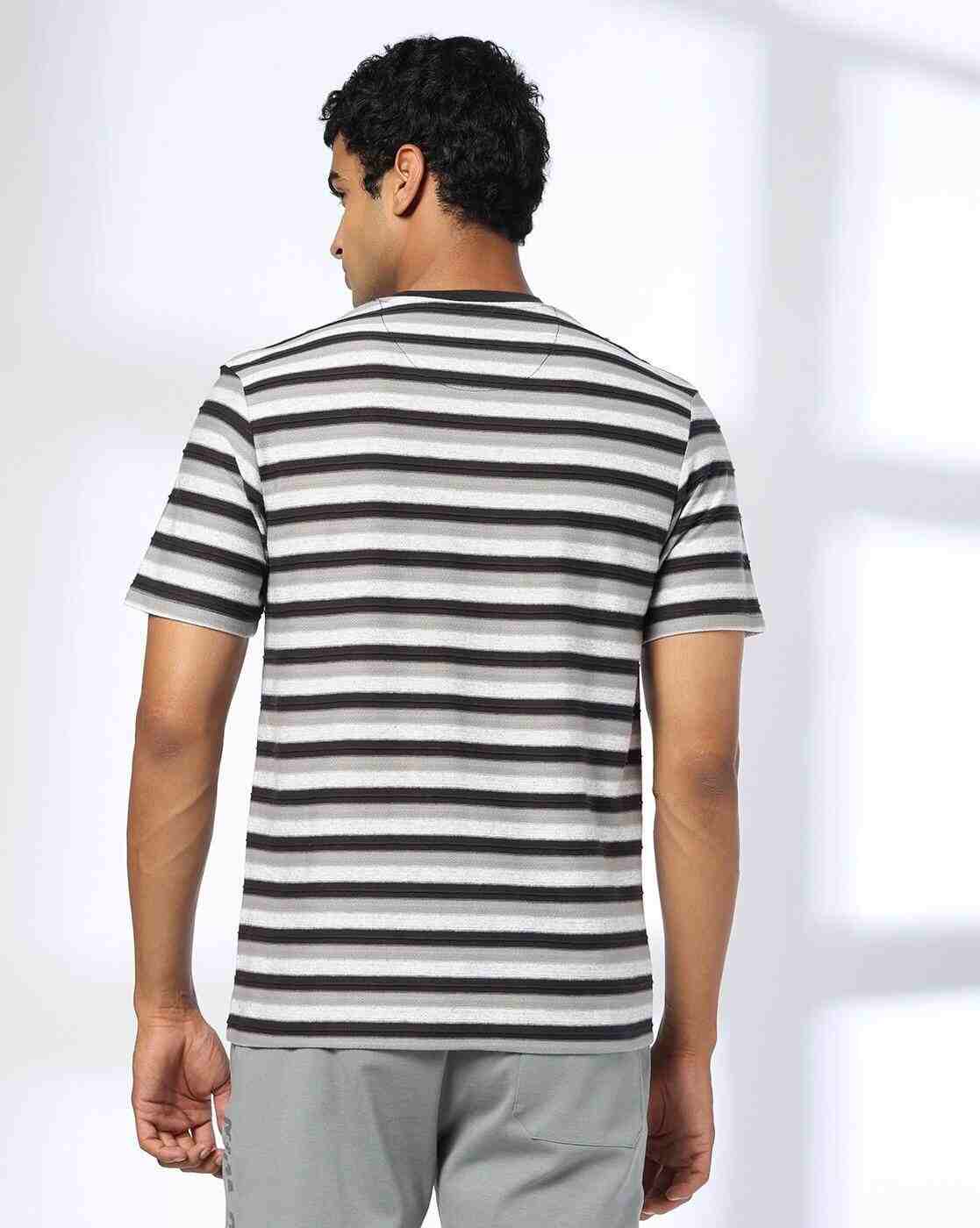 Teamspirit | Men Striped Regular Fit Crew-Neck T-Shirt|2