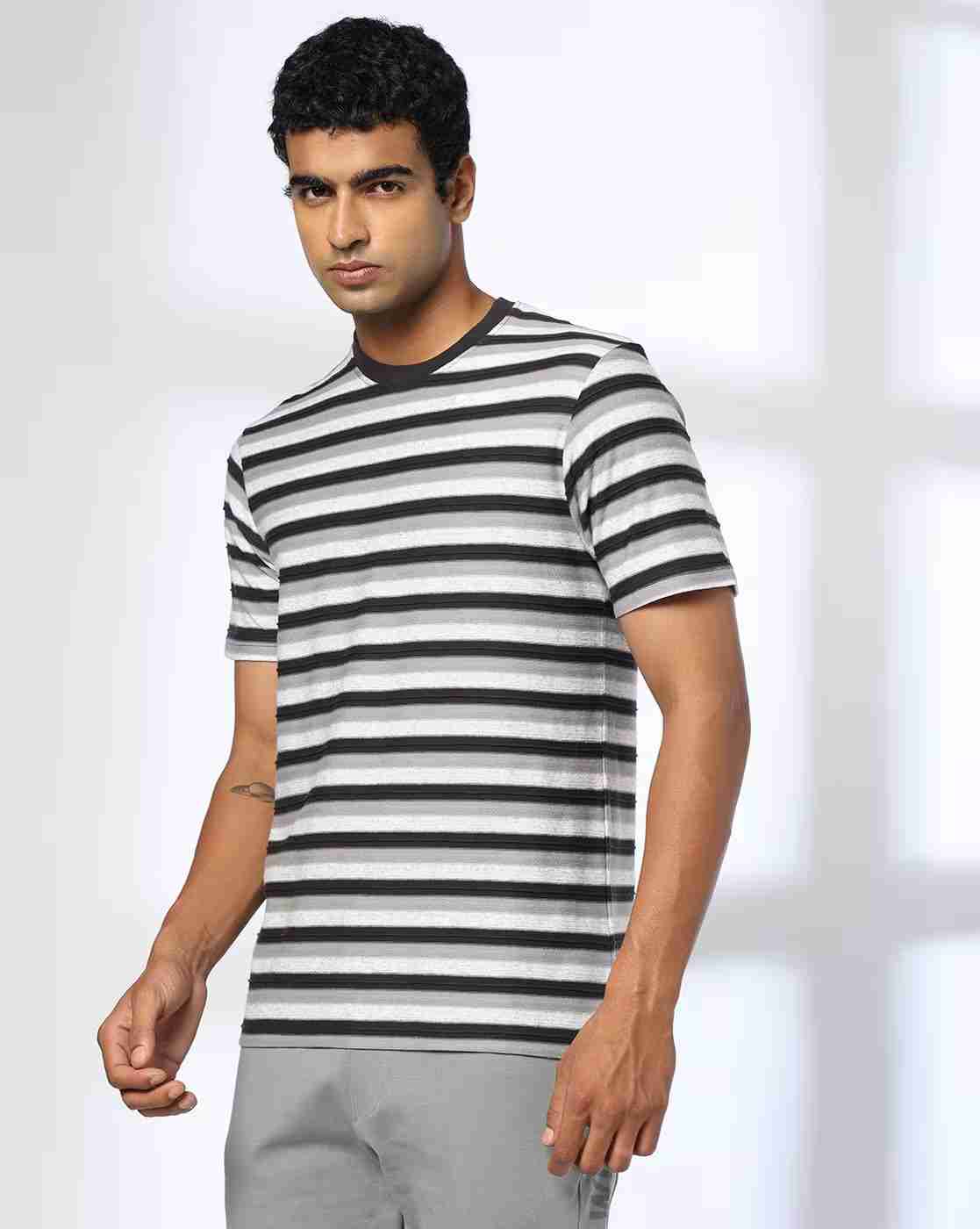 Teamspirit | Men Striped Regular Fit Crew-Neck T-Shirt|3