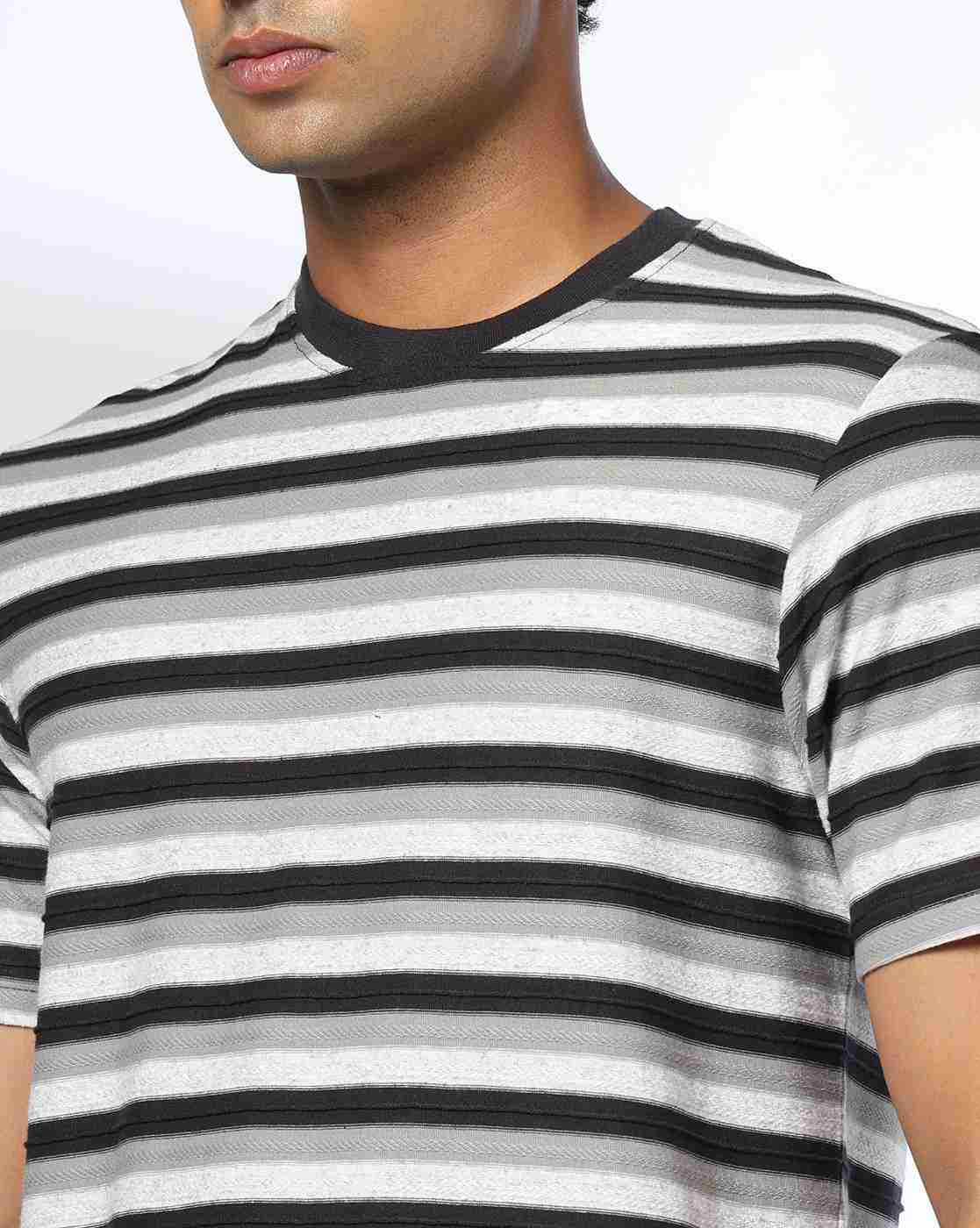 Teamspirit | Men Striped Regular Fit Crew-Neck T-Shirt|4