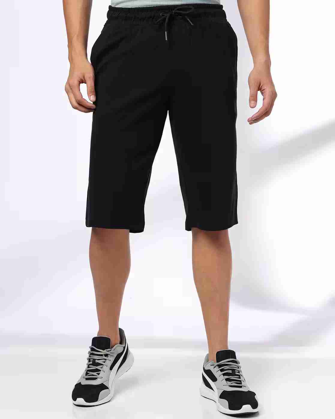 Men Ribbed Regular Fit Shorts