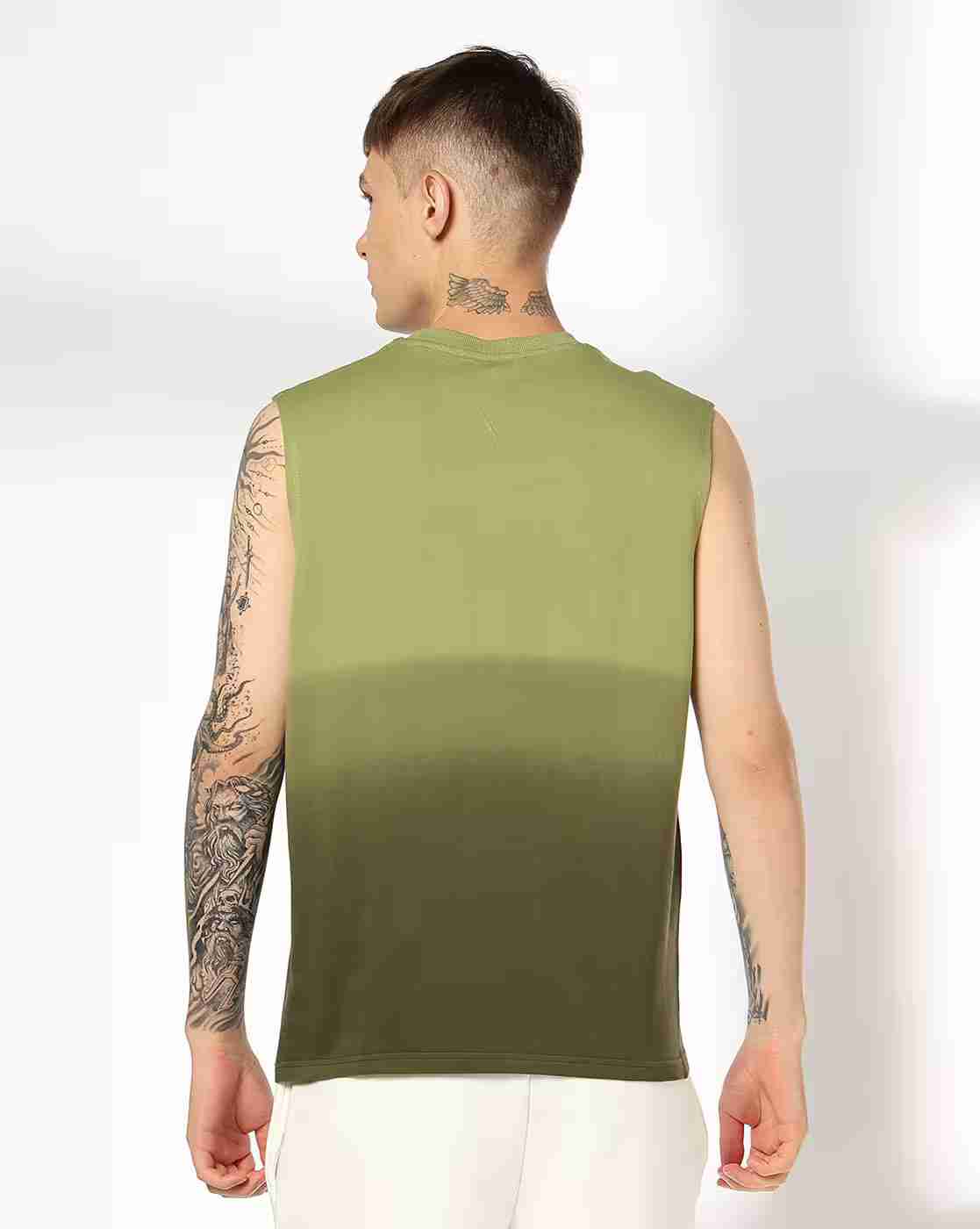 Teamspirit | Men Ombre-Dyed Regular Fit Crew-Neck T-Shirt|2