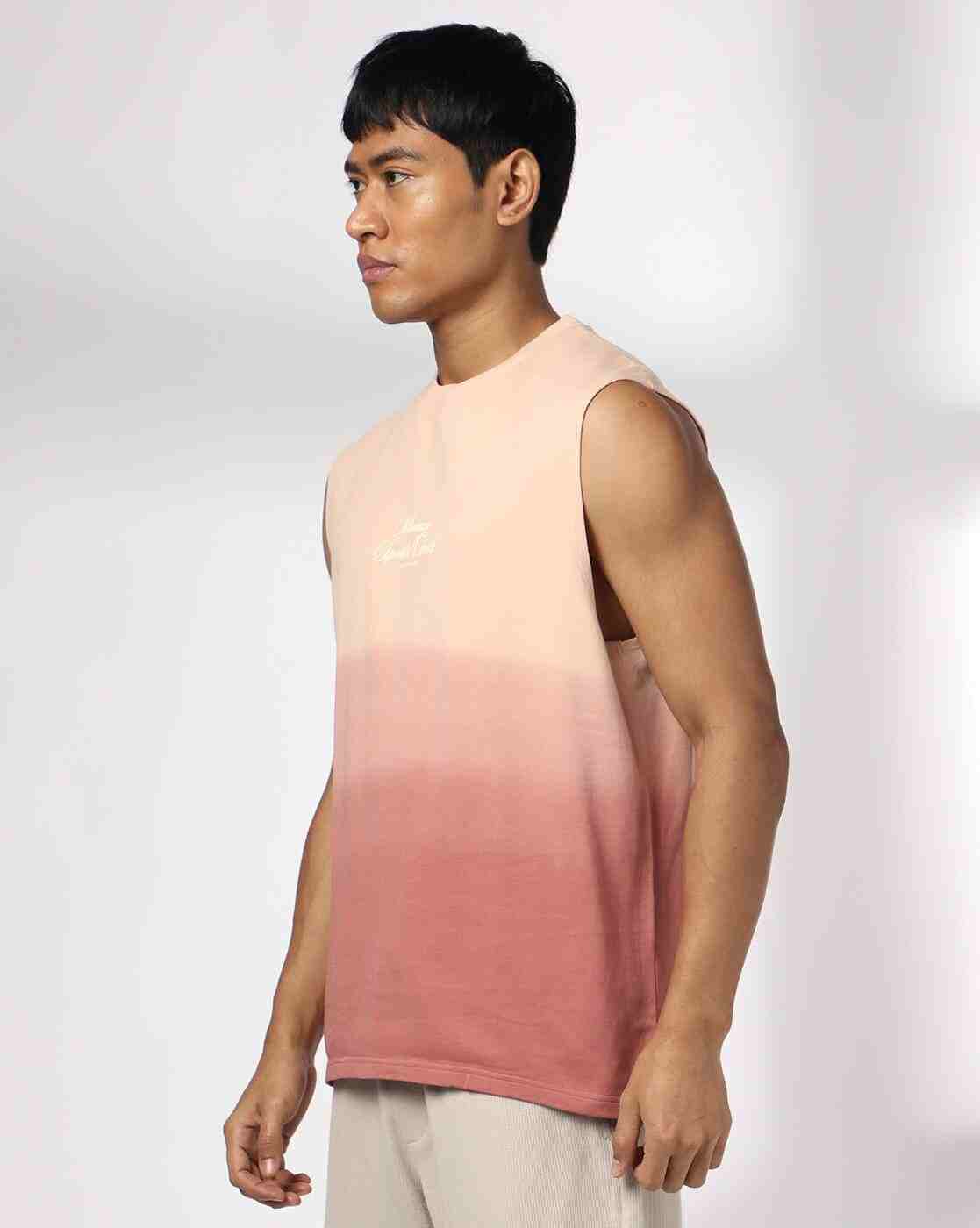 Teamspirit | Men Ombre-Dyed Regular Fit Crew-Neck T-Shirt|1