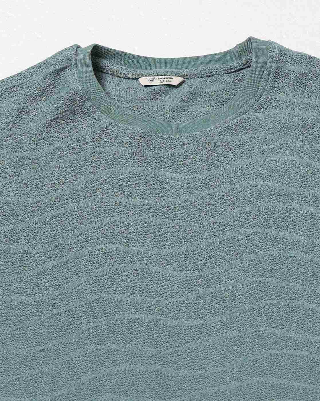 Teamspirit | Men Zig Zag Patterned Regular Fit Crew-Neck T-Shirt|4