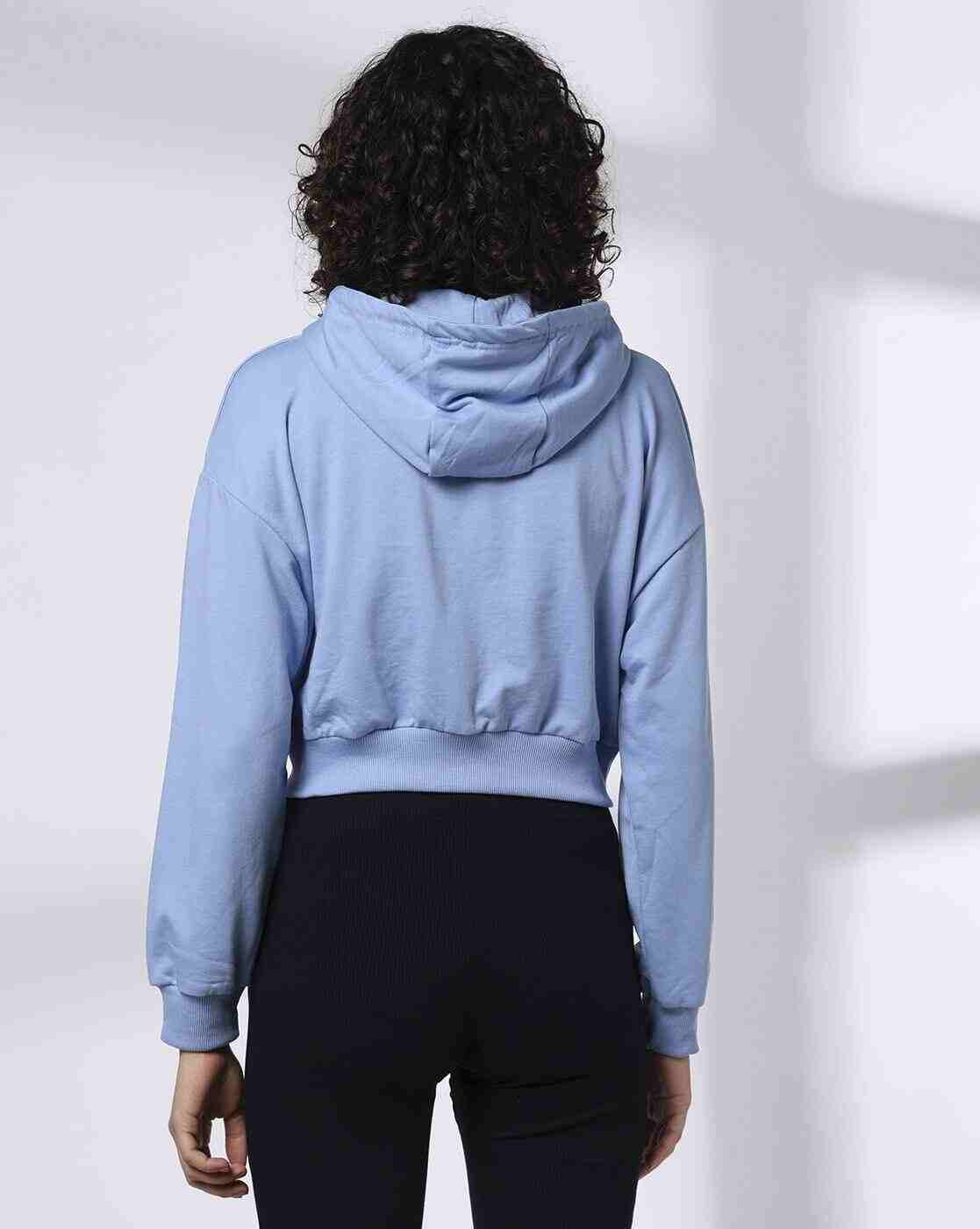 Teamspirit | Women Typographic Print Boxy Fit Cropped Hoodie|2
