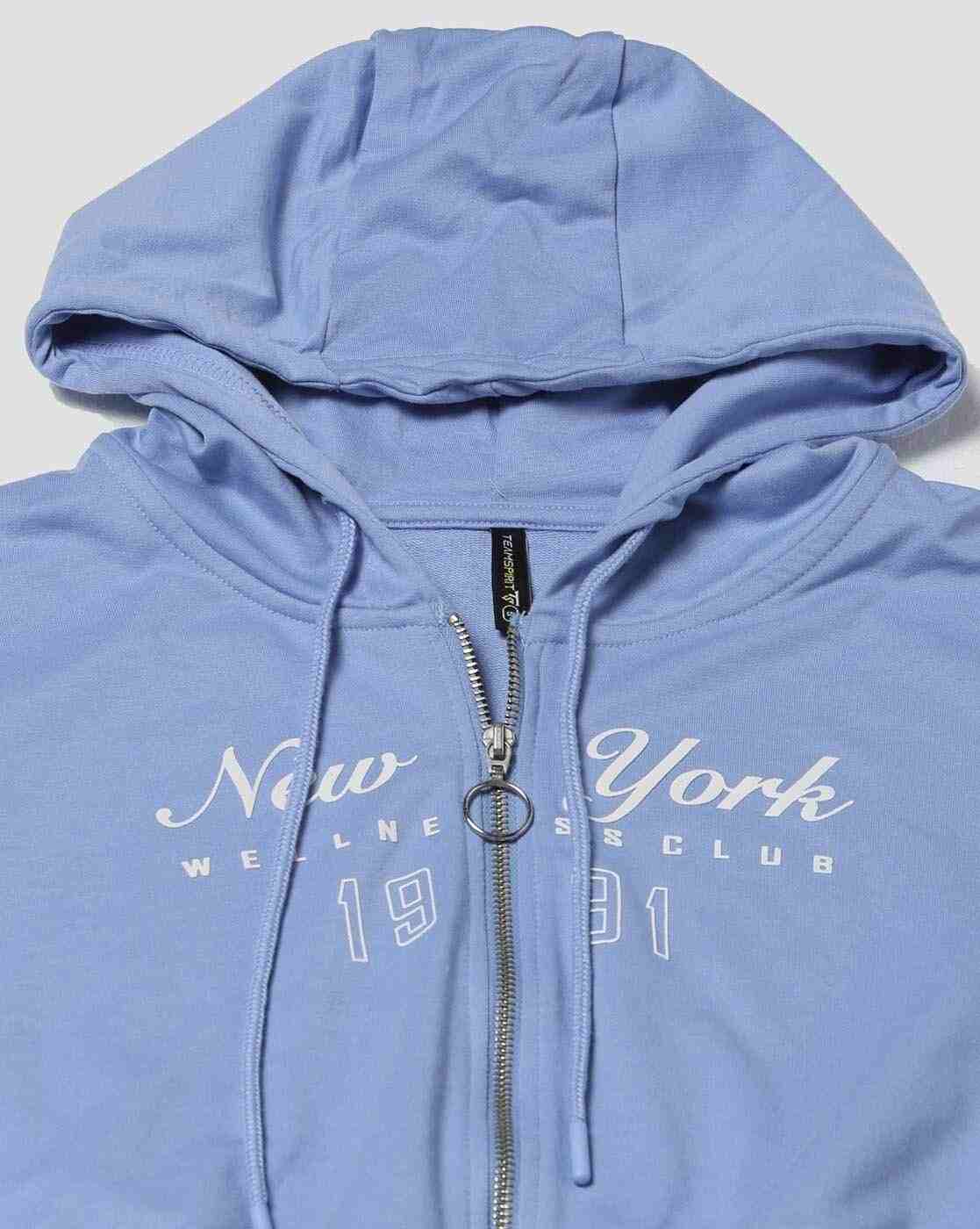 Teamspirit | Women Typographic Print Boxy Fit Cropped Hoodie|4