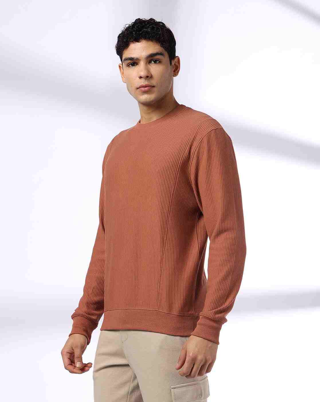 Teamspirit | Men Patterned Regular Fit Crew-Neck Sweatshirt|1