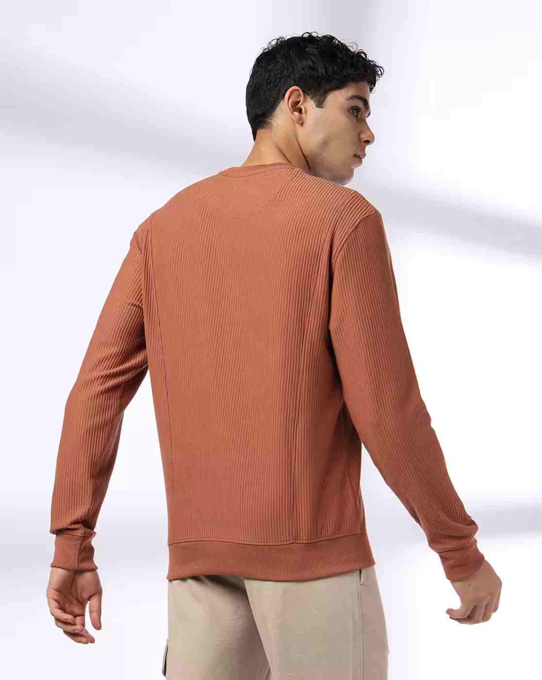 Teamspirit | Men Patterned Regular Fit Crew-Neck Sweatshirt|2
